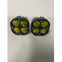 LED OCTAGON SHAPE 2X3 40 WATTS AMBER SPOT DRIVING LIGHTS 1400 LUMENS EACH