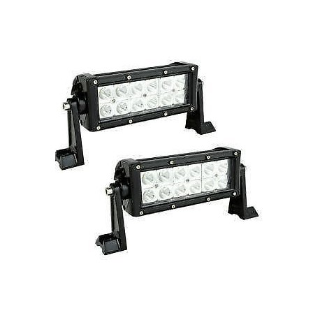 7.5" 36 Watts Double Row Cree Led White Light Bar 12 Leds 2500 Lumens Combo Spot/Flood 12V 6000K Color