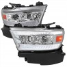 2019-2022 dodge ram 1500/ chrome headlights halo switchback projector headlights