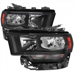 2019-2022 DODGE RAM 1500 HEADLIGHT BLACK AMBER DIAMOND HEADLIGHTS